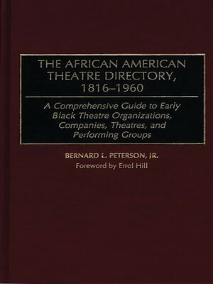 cover image of The African American Theatre Directory, 1816-1960
